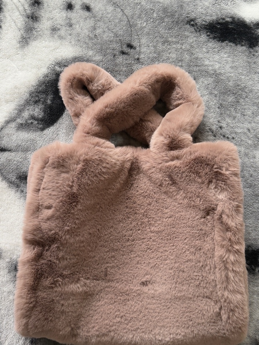 Lane Bryant Plush Faux Fur Tote in Taupe Brown - Picture 6 of 6